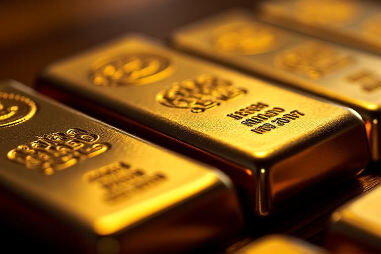 Gold bars with refinery certification stamps
